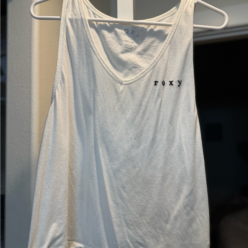 Roxy White Sleeveless Tank Top